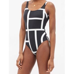 Toteme Positano Monogram-Print Swimsuit S